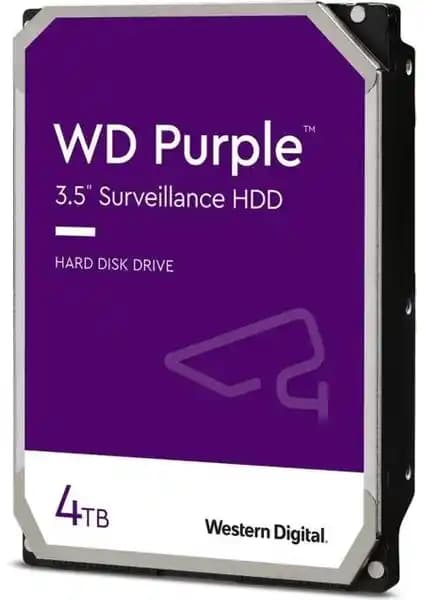 WD Purple 3.5 inç SATA III 6Gb/s 4TB Güvenlik ve Gözetim Sistemleri İçin Disk