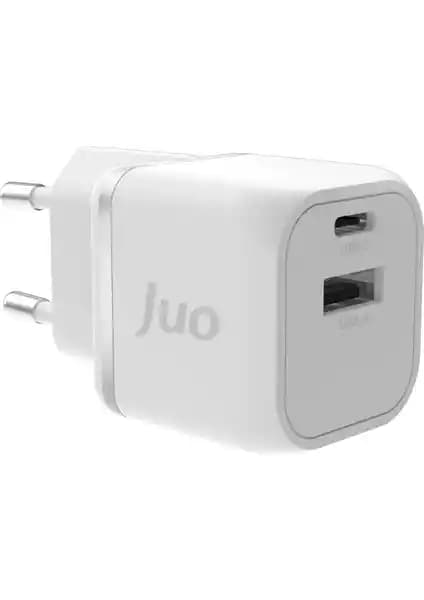 Juo G201C1A 20W GaN USB‑C + USB‑A Şarj Cihazı: Kompakt, Çok Protokollü ve Güvenli Şarj
