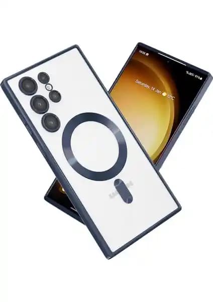 MobaxAksesuar Galaxy S24 Ultra için Şeffaf Magsafe Kamera Mercek Koruması Kılıfı