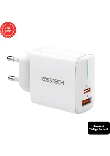 Rosstech 20W PD LED Göstergeli Çift Portlu Şarj Adaptörü İnceleme ve Kullanım Rehberi