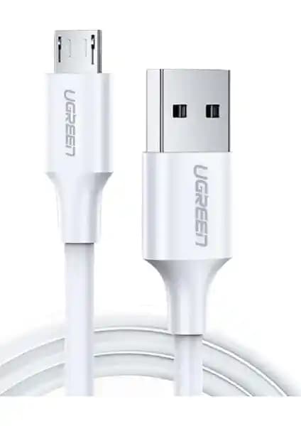 Ugreen Mikro USB Veri ve Şarj Kablosu 2 Metre Beyaz: Dayanıklı ve Geniş Uyum