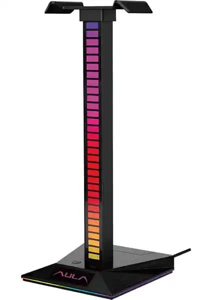 Aula F65 RGB Kulaklık Standı: Çok Fonksiyonlu Type-C ve USB-A Hub ile Masaüstü Düzeninizi Geliştirin
