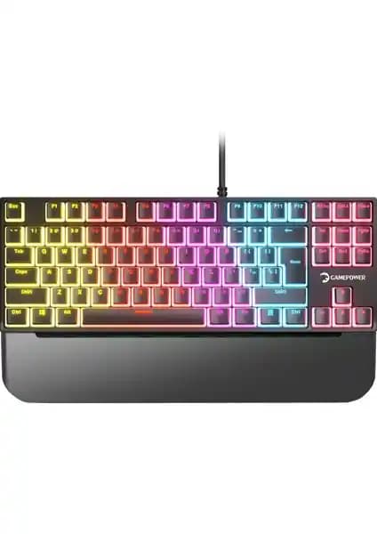 GamePower Suki Mekanik Oyun Klavyesi Türkçe Q Düzenli RGB Aydınlatmalı 50M Dayanıklı Switchler