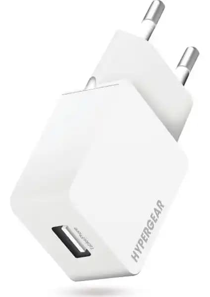 Hypergear Duvar Şarjı Tekli 2.1A Beyaz - Hızlı ve Güvenilir Şarj Çözümü