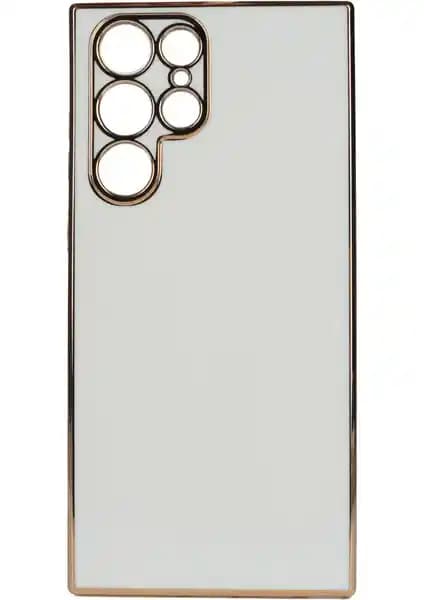 Kvy Samsung Galaxy S22 Ultra Parlak Kenarlı Silikon Kılıfı: Şıklık ve Koruma Bir Arada