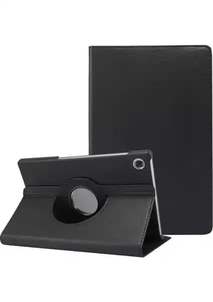 Lenovo Tab M10 (3. Nesil) için 360° Dönen ve Çok Açı Destekli Suni Deri Kılıfı