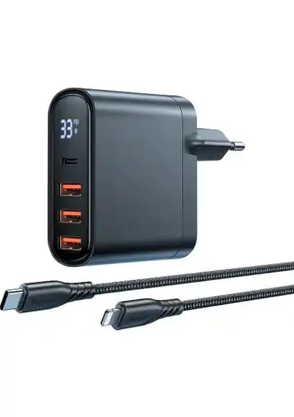 Mcdodo CH-2251 33W Dijital Göstergeli Çoklu Şarj Adaptörü Güçlü ve Pratik Kullanım İçin
