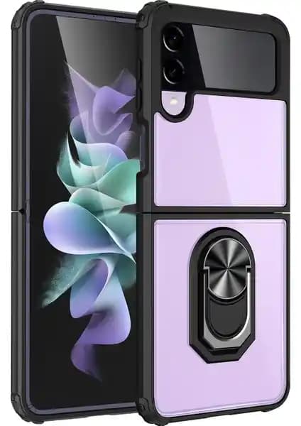 Samsung Galaxy Z Flip 3 için dayanıklı ve şeffaf silikon kılıf, koruma ve şıklık sunar