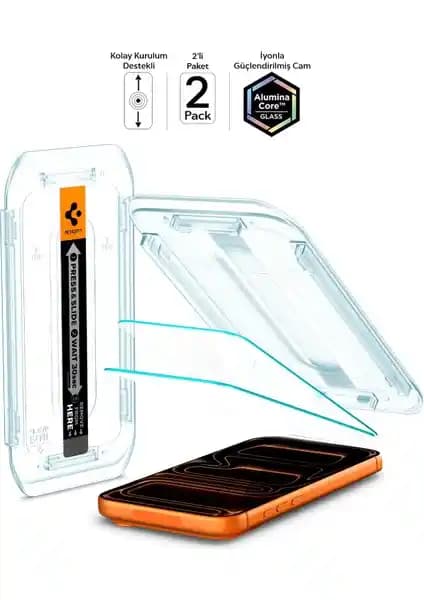 Spigen AluminaCore Teknolojili iPhone 17 Pro Max ve 16 Pro Max Ekran Koruyucu