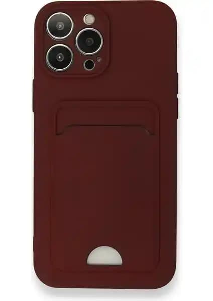 Wowacs iPhone 13 Pro Max için Kartlı Silikon Kılıf Kamera Koruma Özelliğiyle
