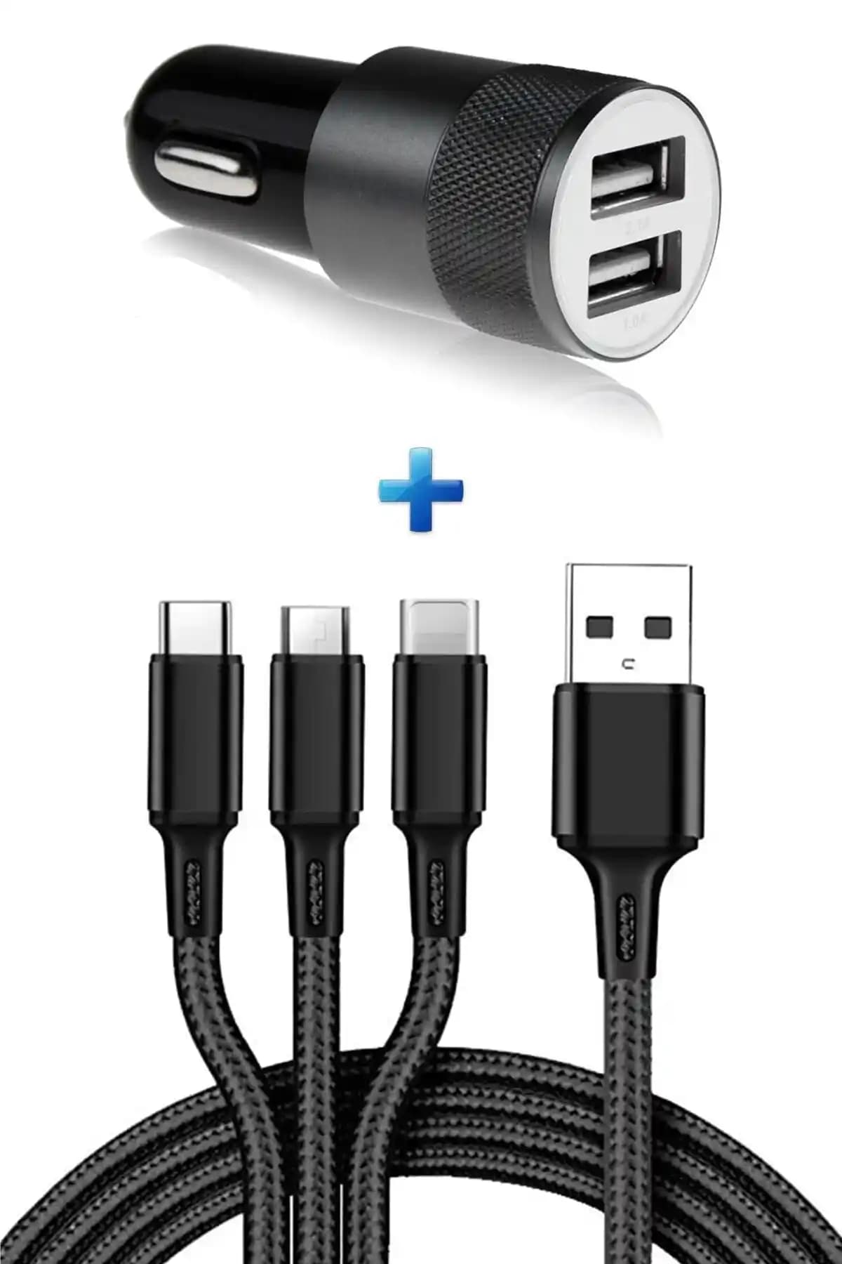Aırstorr 3-in-1 Şarj Kablosu: Çok Fonksiyonlu ve Güvenilir Araç Aksesuarı