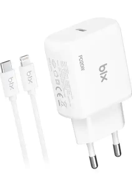 Bix BX-CL20TA 20W Hızlı Şarj Adaptörü ve Lightning Kablosu ile Modern Teknoloji Deneyimi