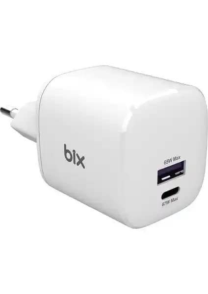 Bix SV67 65W GaN USB-A ve Type-C PD Çoklu Bağlantı Noktalı Hızlı Şarj Cihazı Özellikleri ve Kullanım Alanları