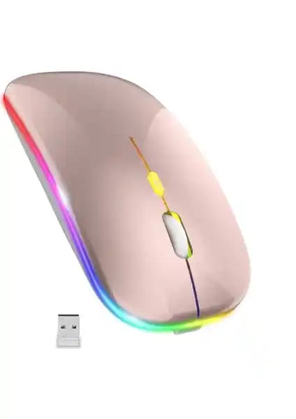 Blackbird Game Center Rose Gold RGB Şarjlı Kablosuz Mouse ile Modern Teknolojiyi Şıklıkla Buluşturun