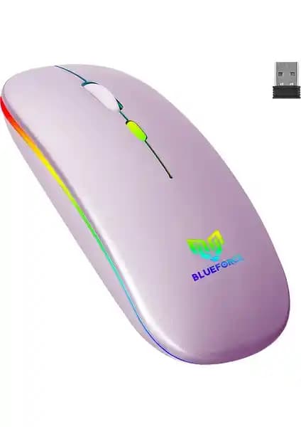 Blueforce V5.0 Bluetooth ve Kablosuz Sessiz Mouse: Ergonomik ve Şık Tasarım