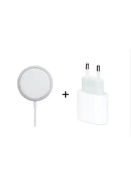 Ebotek Sbz Apple iPhone MagSafe Kablosuz Şarj ve 20W USB-C Hızlı Şarj Adaptörü Seti