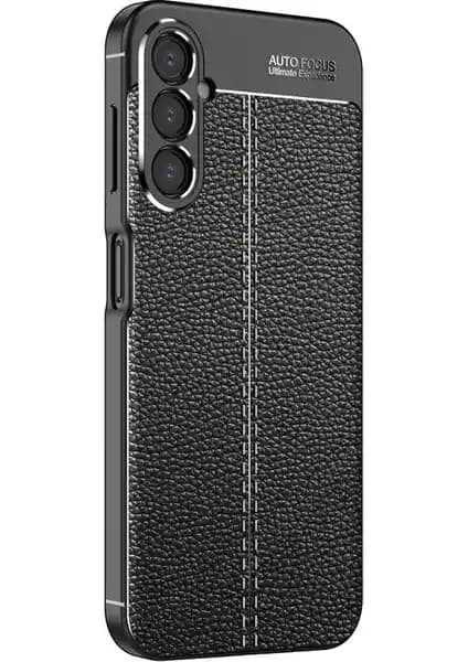 Galaxy A34 için Deri Görünümlü Silikon Kılıf Şık ve Koruyucu Tasarım