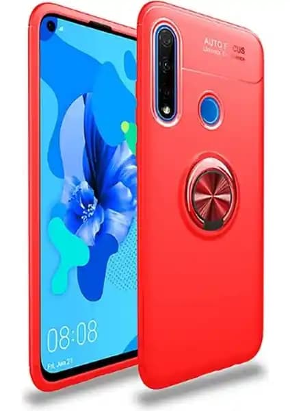 Huawei P40 Lite E için şık ve koruyucu manyetik yüzüklü silikon kılıf