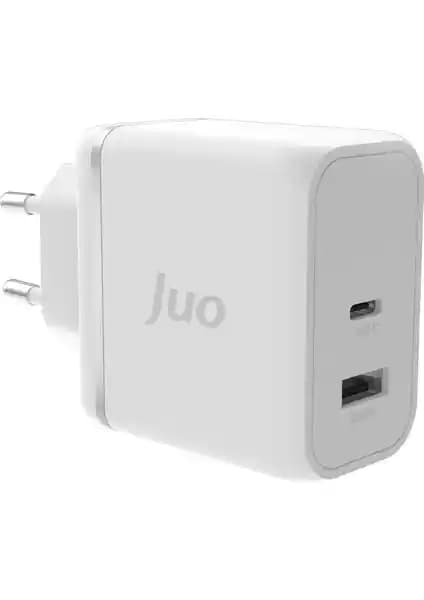 Juo 65W GaN USB-C + USB-A Şarj Cihazı: Güçlü ve Çok Yönlü Hızlı Şarj Çözümü