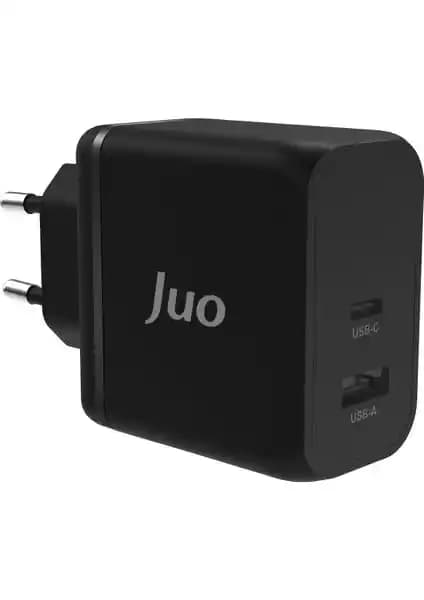 Juo 65W GaN USB-C ve USB-A Çoklu Port Hızlı Şarj Cihazı Güç ve Taşınabilirlik Sunar