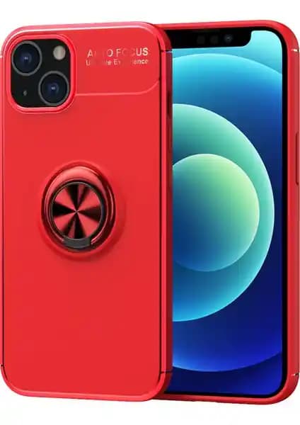KNY Apple iPhone 13 Yüzüklü Manyetik Silikon Kılıfı Şıklık ve Koruma Sunar