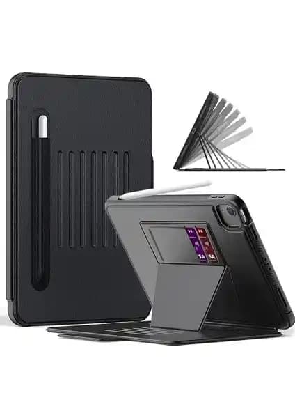 MobaxAksesuar iPad Mini 7 ve Mini 6 için Çok Fonksiyonlu PU Deri Kılıf