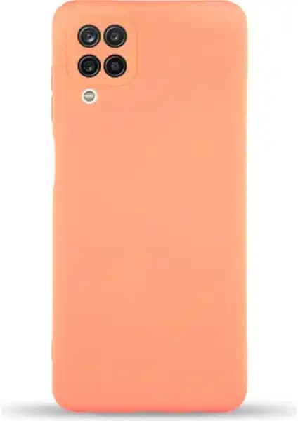 Samsung Galaxy A12 için Kadife İç Yüzeyli Silikon Kılıfı Koruma ve Şıklık Sağlar