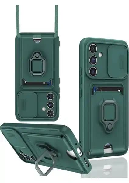 Samsung Galaxy A17 5G için dayanıklı ve çok fonksiyonlu silikon kılıfı