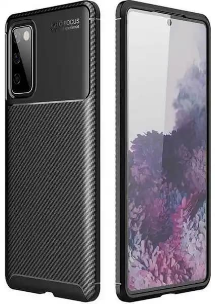 Samsung Galaxy S20 FE İçin Dayanıklı ve Şık Karbon Desenli Silikon Kılıf
