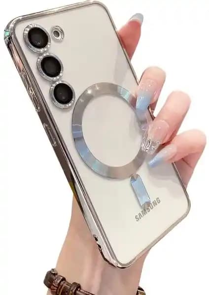 Samsung Galaxy S25 için Şeffaf Silikon Kılıf Kamera ve Magsafe Uyumlu Koruma