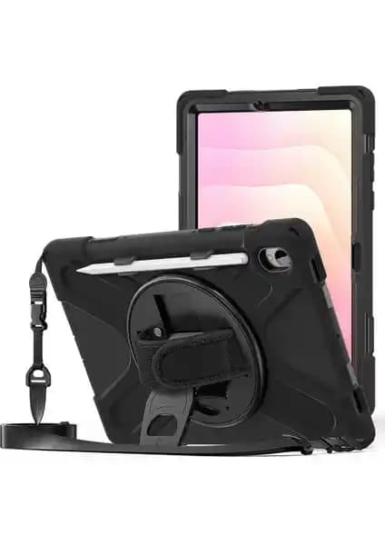 Samsung Galaxy Tab S11 2025 için yüksek koruma sağlayan zırhlı armor defender askılı kılıf