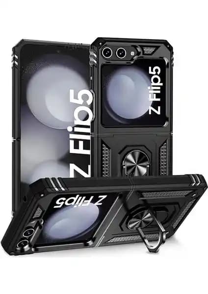 Samsung Galaxy Z Flip 5 için dayanıklı ve şık koruma kılıfı, çok yönlü kullanım özellikleri ile