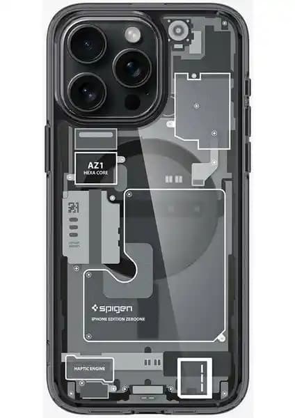 Spigen Ultra Hybrid Zero One MagFit MagSafe Siyah Kılıf iPhone 15 Pro Max için dayanıklı ve şık tasarım