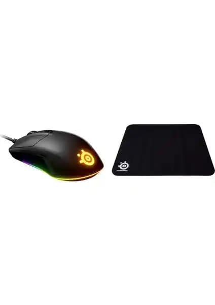 SteelSeries Rival 3 RGB ve Qck+ Mousepad ile Oyun Deneyiminizi Geliştirin