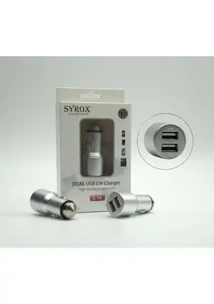 Syrox 3.1 Mah Çift Girişli Araç Şarj Başlığı: Dayanıklı ve Pratik Çözüm