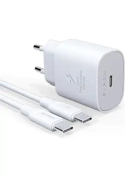 Syrox PD25T Qc3.0 PD 25W Hızlı Şarj Adaptörü Günlük ve Seyahat Kullanımı İçin