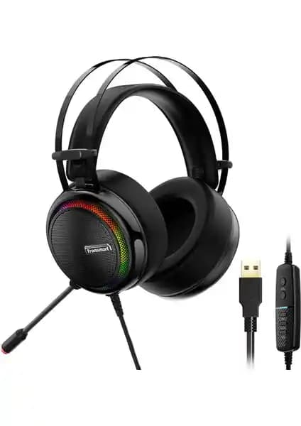 Tronsmart Glary 7.1 Mikrofonlu RGB Oyuncu Kulaklığı Yüksek Ses Kalitesi ve Konfor Sunar