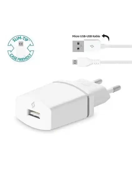 Ttec Compact Seyahat Şarj Cihazı Micro USB 1.000mA Beyaz – Pratik ve Ekonomik Seyahat Aksesuarı