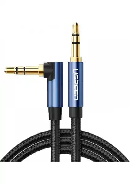 Ugreen 90 Derece L Tipi 3.5mm Aux Ses Kablosu Yüksek Kalite ve Dayanıklılık Sunar