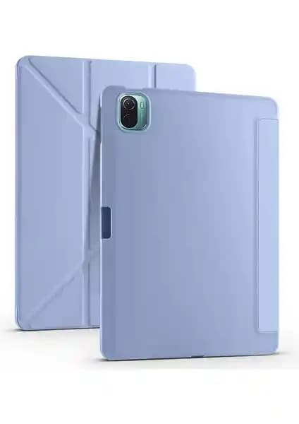 Xiaomi Mi Pad 5 için Çok Fonksiyonlu Fuchsia Renkli Kalemlikli ve Standlı Tablet Kılıfı