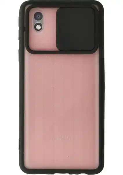 A01 Core Kılıf Palm Buzlu Kamera Sürgülü Silikon ile Şık ve Koruyucu Telefon Kılıfı