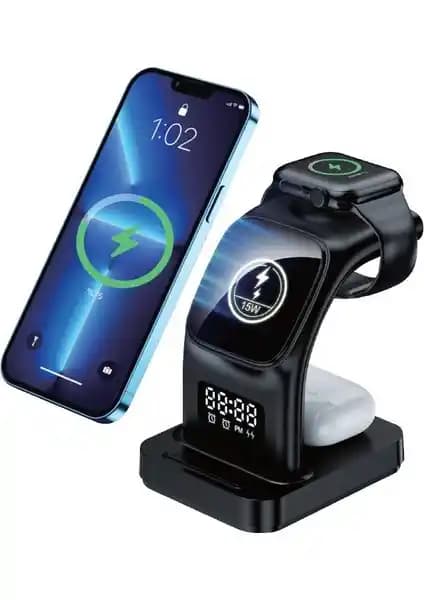 Dexim Dcw-001 5in1 Magsafe Kablosuz Şarj Cihazı: Çok Fonksiyonlu ve Hızlı Şarj Özellikleri