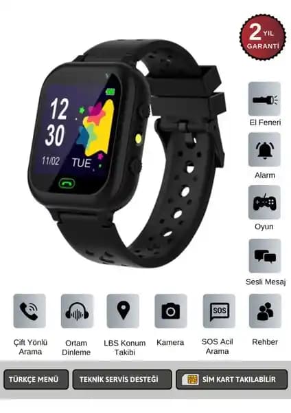 Ekmek Teknem Ek<mekte>knem Q57 Çocuklar İçin Güvenlik ve İletişim Akıllı Saati Özellikleri
