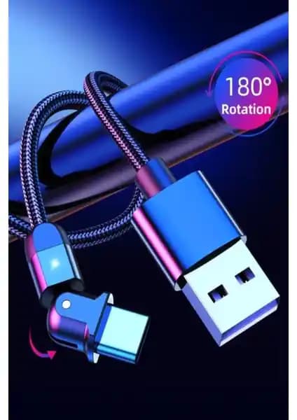 Judas J4 Type-C 180 Derece 3A Şarj Kablosu: Dayanıklı ve Uzun Kullanım İçin Tasarlandı