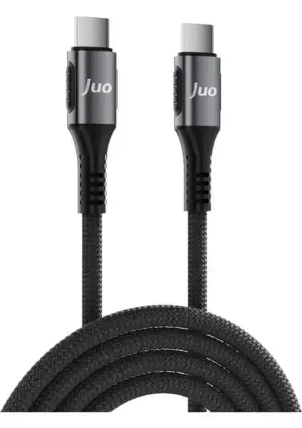Juo 100W 5A E-Mark Çipli PD Type-C to Type-C Hızlı Şarj ve Veri Kablosu 2 Metre