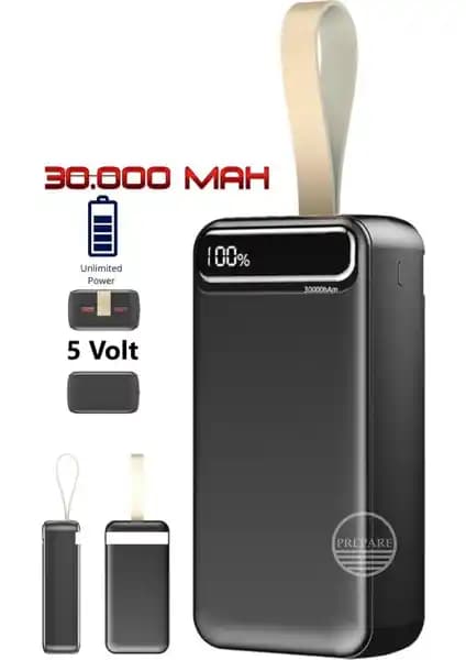 Prepara Prepare 30.000 mAh LED Ekranlı Güç Bankası Güç ve Güvenlik Bir Arada
