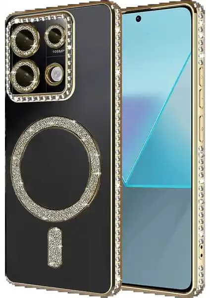 Xiaomi Redmi 13C için Şık ve Koruyucu Magneticsafe Simli Kılıf Detayları