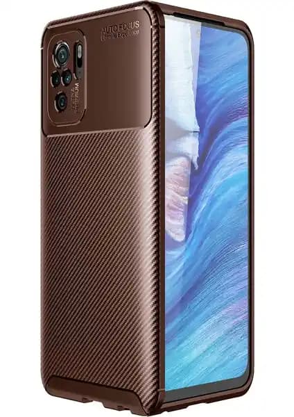 Xiaomi Redmi Note 10S için Karbon Desenli Silikon Kılıf Şık ve Koruyucu Tasarım