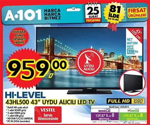 82 Ekran TV Modelleri ve A101’in Uygun Fiyatlı Büyük Ekran Televizyon Seçenekleri