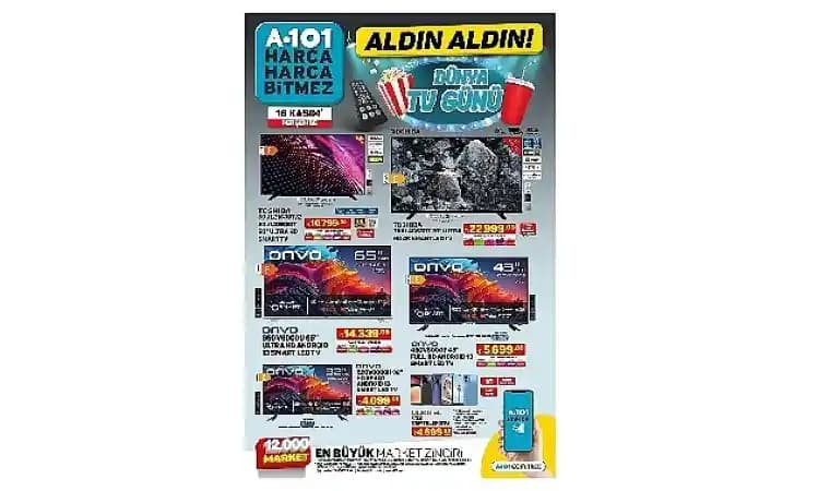 A101'de Uygun Fiyatlı LED, LCD, Full HD ve Akıllı Televizyon Modelleri ve Avantajları